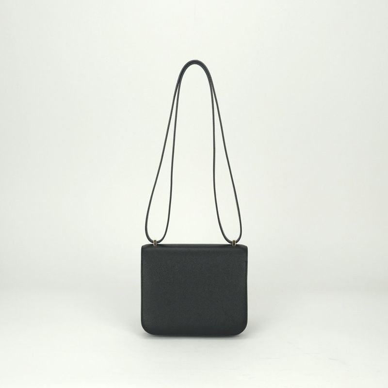 Hermes Constance 3 Mini 18 Shoulder Bag Epsom Noir Black Gold Veau