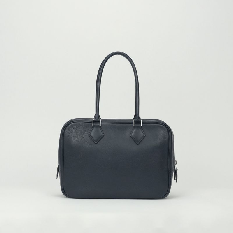 Hermes Plume 28 Tote Color Blue Indigo Blueindigo Navy Silver Handbag Business
