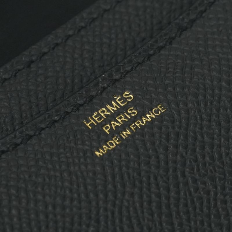Hermes Constance 3 Mini 18 Shoulder Bag Epsom Noir Black Gold Veau
