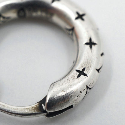 Louis Vuitton Hoop Earrings LV Bamboo Single Silver
