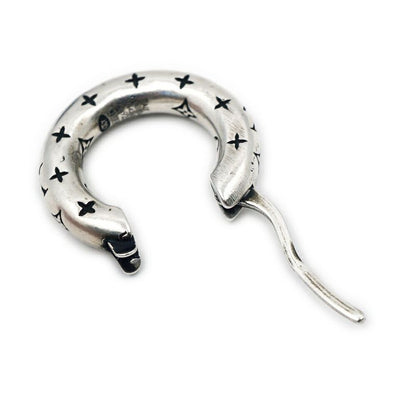 Louis Vuitton Hoop Earrings LV Bamboo Single Silver