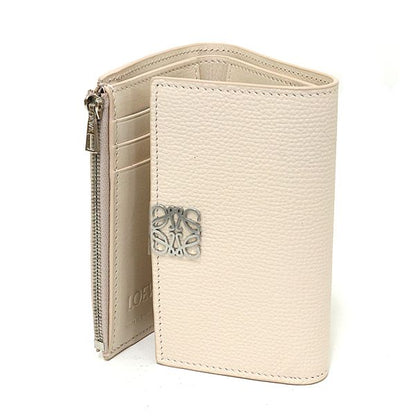 Loewe Anagram Vertical Wallet Small Pebble Grain Calf Trifold Talco