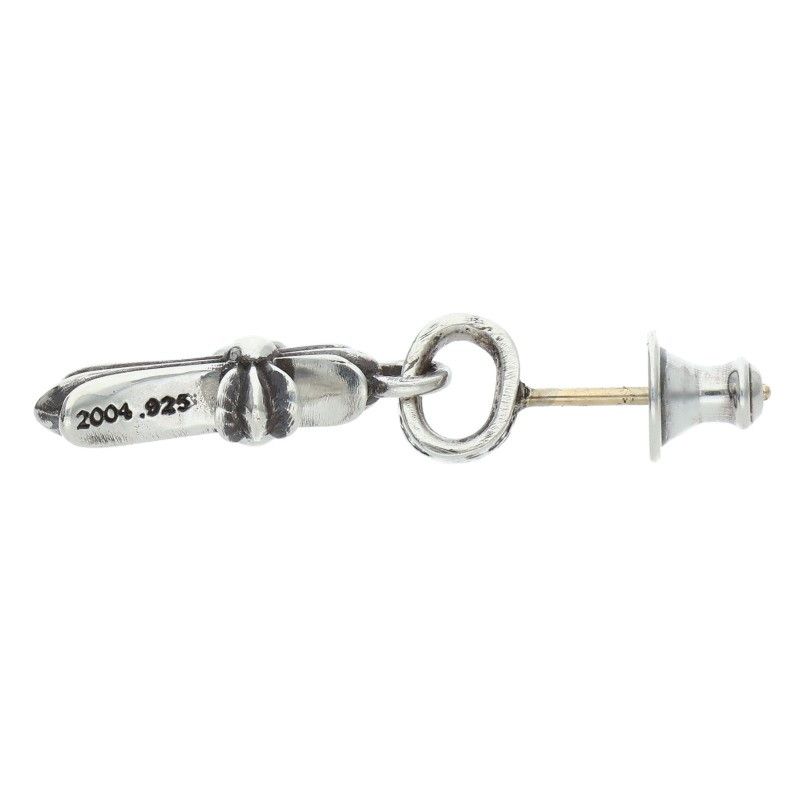 Chrome Hearts Bby Pprchn Baby Fat Drop Silver Earrings