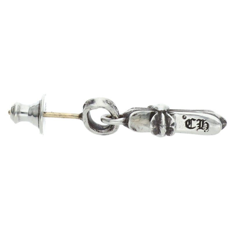 Chrome Hearts Bby Pprchn Baby Fat Drop Silver Earrings