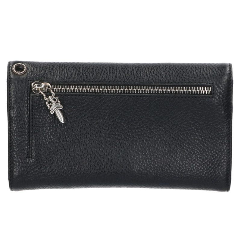 Chrome Hearts Wave Cross Ball Button Leather Wallet