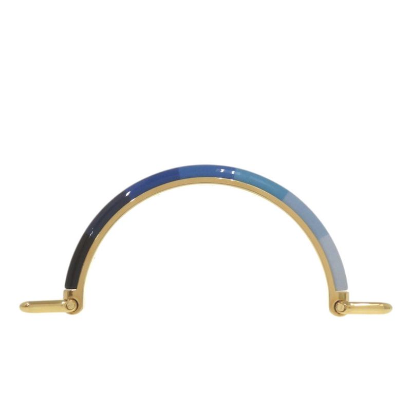 Fendi Peekaboo Replacement Handle Blue Gold Metal