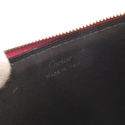 Cartier Double C de Cartier Leather Pink Card Case Coin
