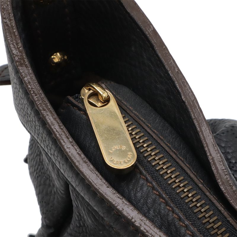 Louis Vuitton Monogram Mahina XS Shoulder Bag Leather Noir Black