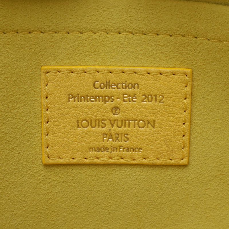 Louis Vuitton Monogram Denim Pochette Round Shoulder Bag Jaune Yellow