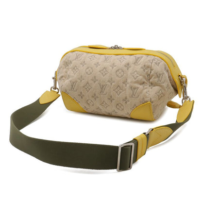 Louis Vuitton Monogram Denim Pochette Round Shoulder Bag Jaune Yellow