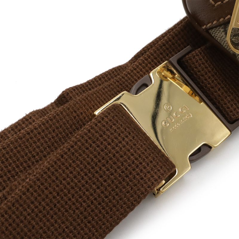Gucci Interlocking GG Supreme Belt Bag Waist Pouch Leather Beige Brown