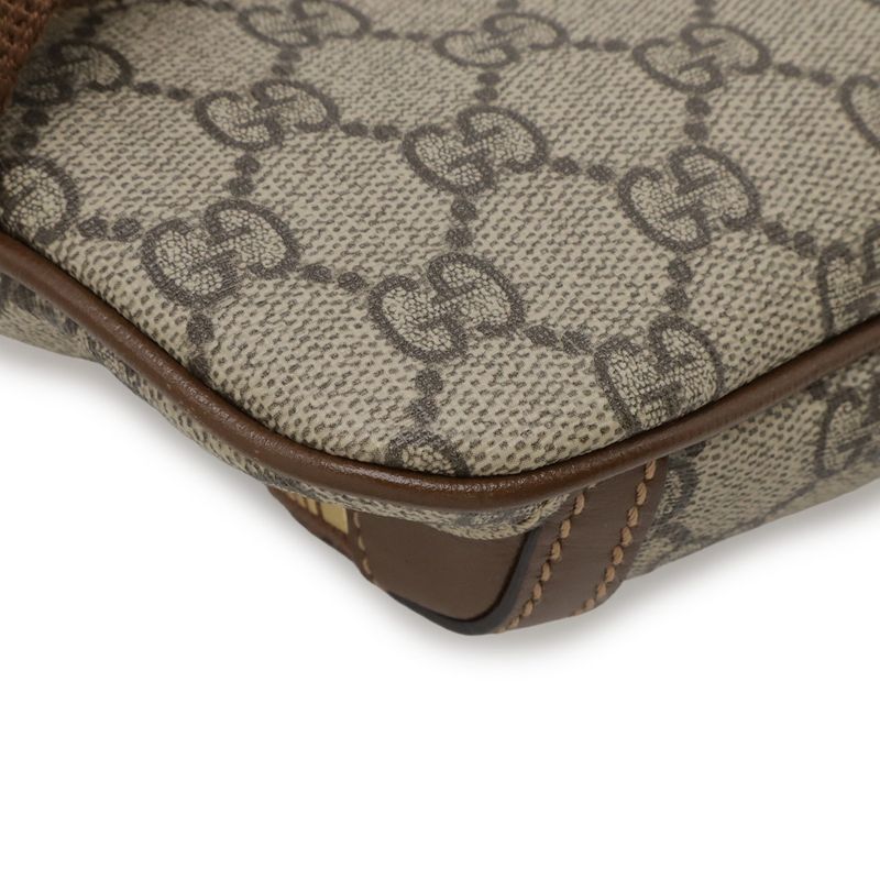 Gucci Interlocking GG Supreme Belt Bag Waist Pouch Leather Beige Brown
