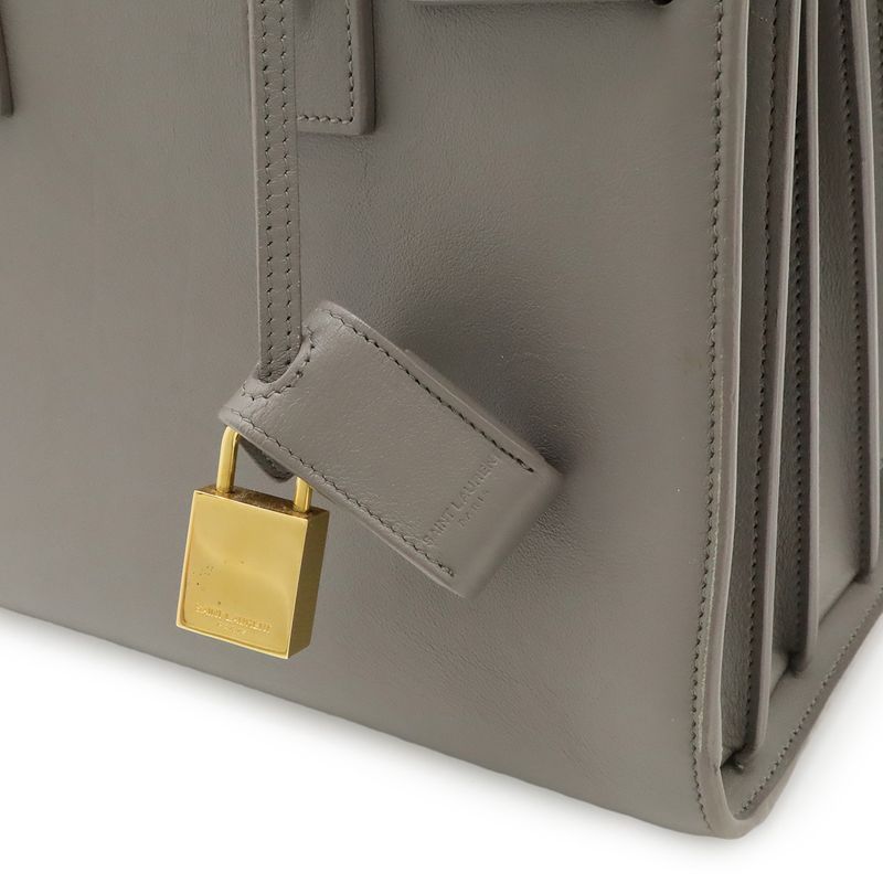 Saint Laurent Paris YSL Yves Baby Sac Dojour 2-Way Shoulder Bag Gray