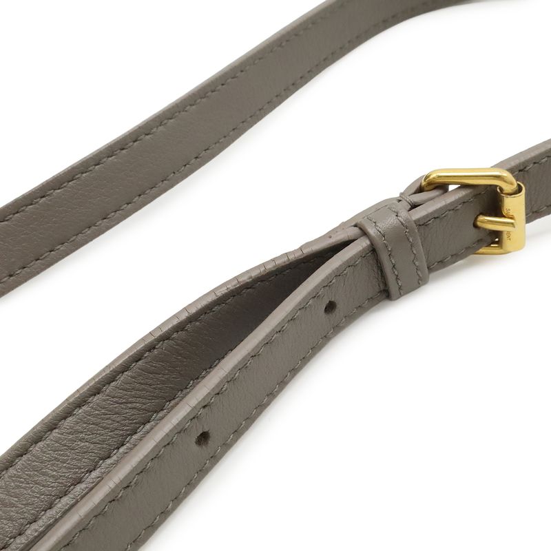 Saint Laurent Paris YSL Yves Baby Sac Dojour 2-Way Shoulder Bag Gray