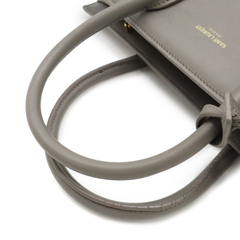 Saint Laurent Paris YSL Yves Baby Sac Dojour 2-Way Shoulder Bag Gray