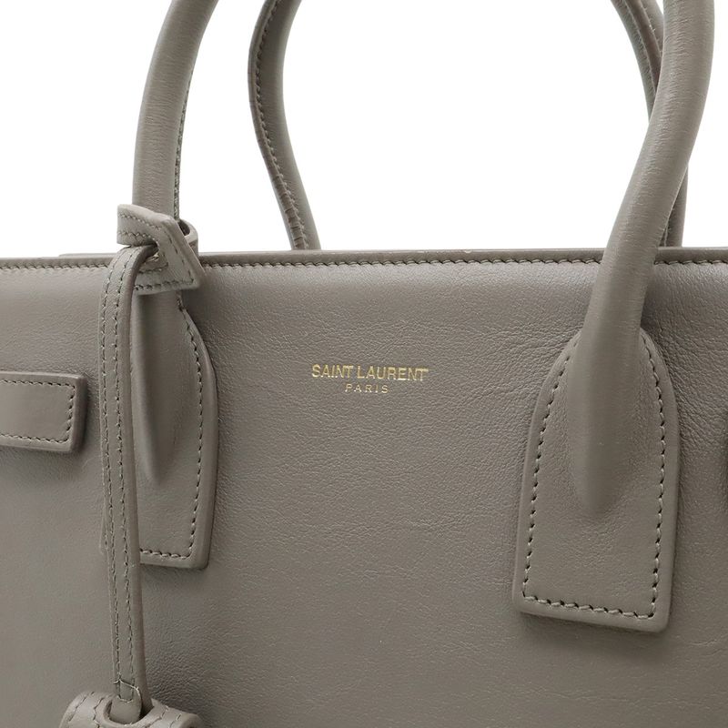 Saint Laurent Paris YSL Yves Baby Sac Dojour 2-Way Shoulder Bag Gray