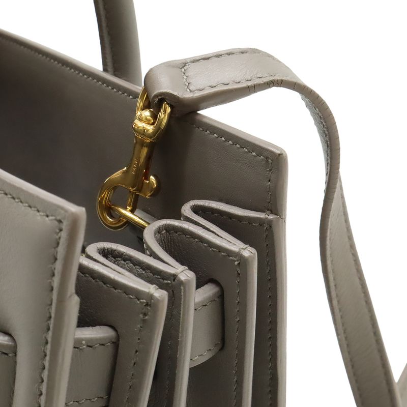 Saint Laurent Paris YSL Yves Baby Sac Dojour 2-Way Shoulder Bag Gray