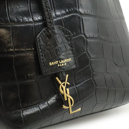 Saint Laurent Paris YSL Mini Toy Shopping 2-Way Shoulder Bag Croco