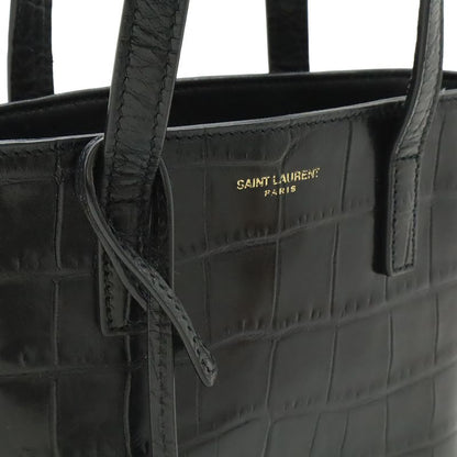 Saint Laurent Paris YSL Mini Toy Shopping 2-Way Shoulder Bag Croco