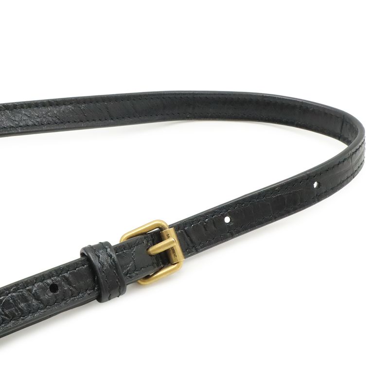 Saint Laurent Paris YSL Mini Toy Shopping 2-Way Shoulder Bag Croco