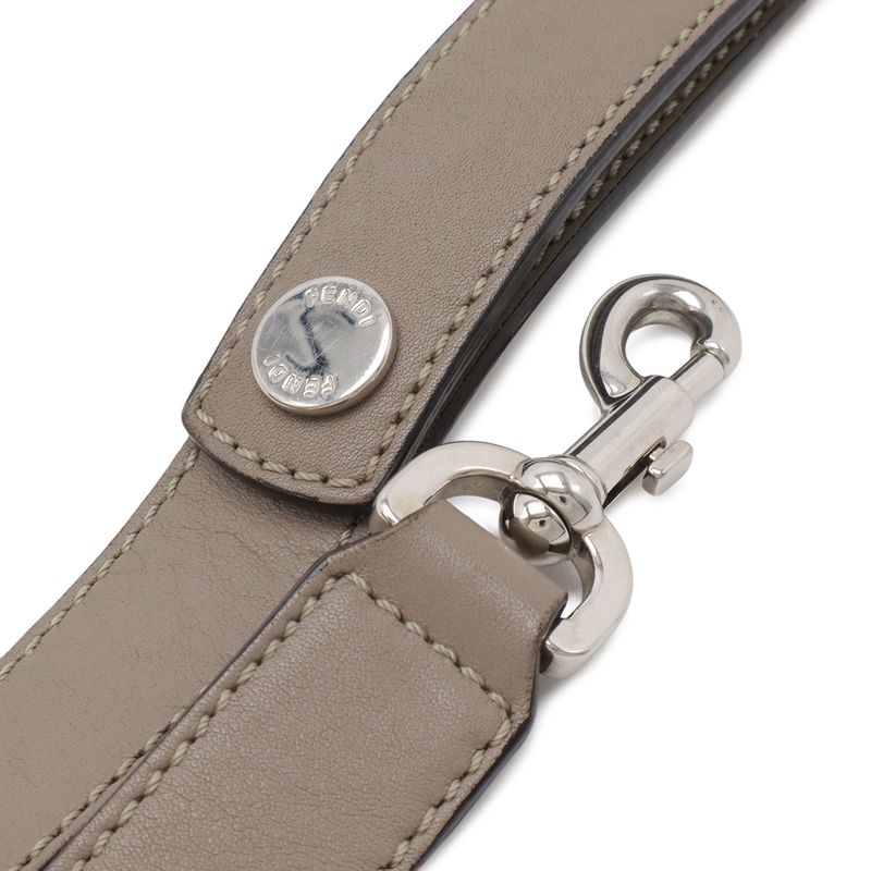 Fendi by the Way 2-Way Shoulder Bag Leather Grey Silver