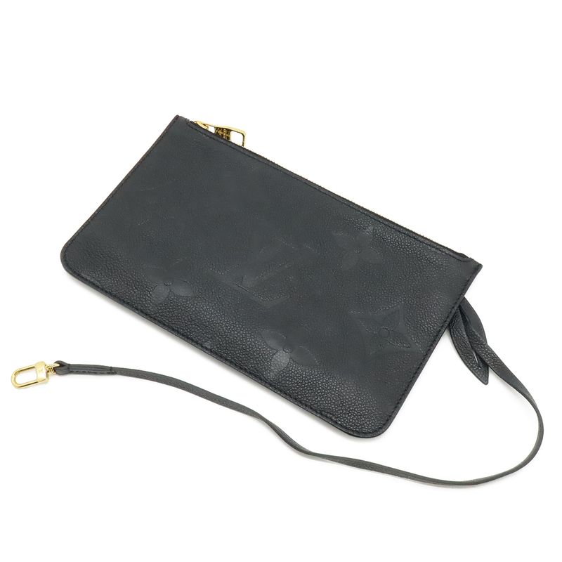 Louis Vuitton Monogram Empreinte Neverfull MM Tote Shoulder Bag Leather Noir