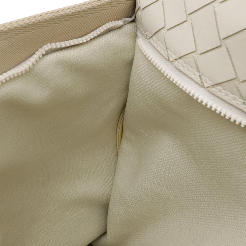 Bottega Veneta Intrecciato Scorpito Tote Largeto Shoulder Bag Ivory