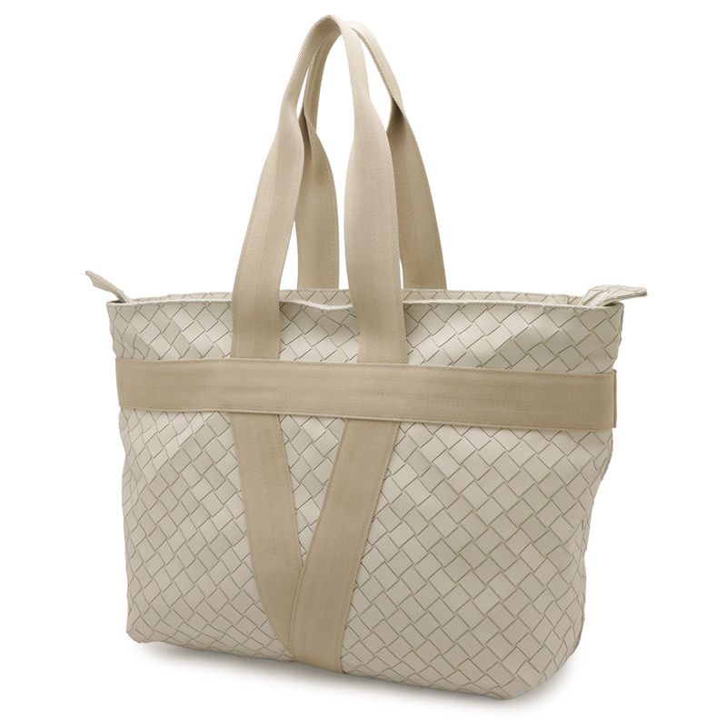 Bottega Veneta Intrecciato Scorpito Tote Largeto Shoulder Bag Ivory