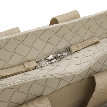 Bottega Veneta Intrecciato Scorpito Tote Largeto Shoulder Bag Ivory