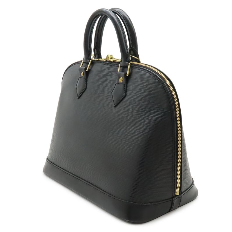 Louis Vuitton Epi Alma Handbag Leather Noir Black Gold