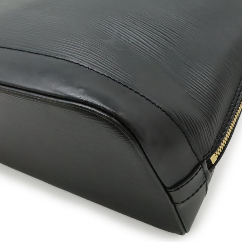 Louis Vuitton Epi Alma Handbag Leather Noir Black Gold
