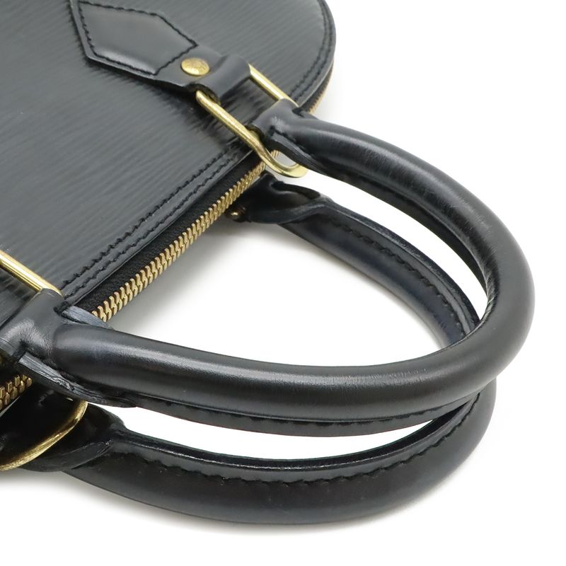 Louis Vuitton Epi Alma Handbag Leather Noir Black Gold