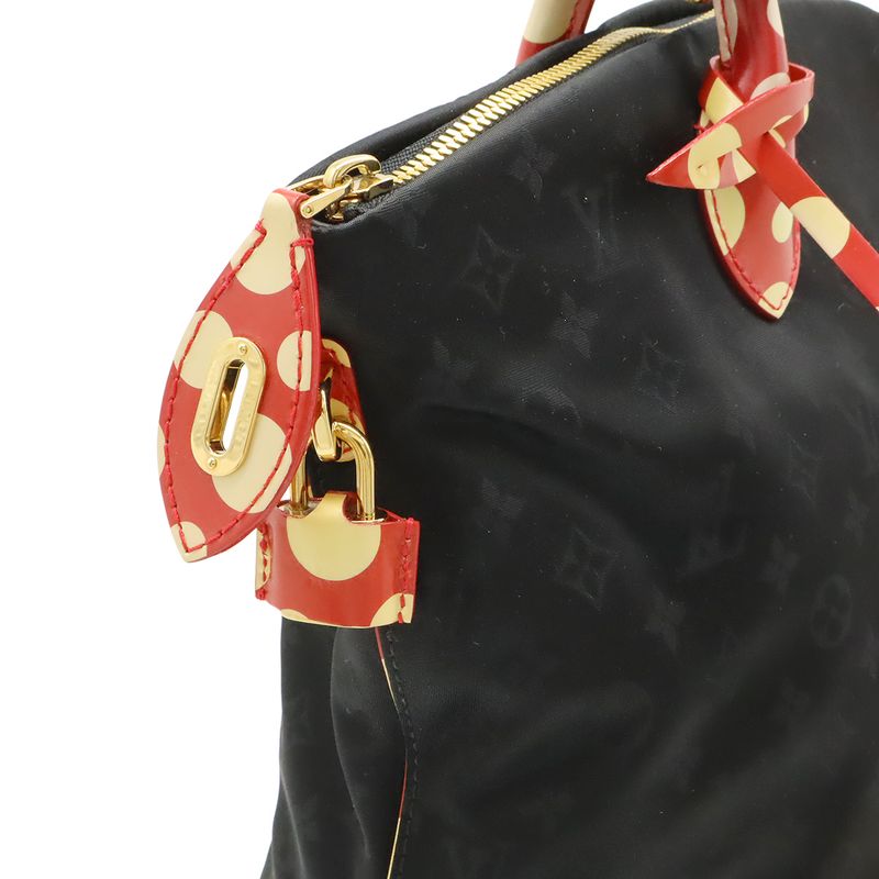 Louis Vuitton Vernis Infinity Dot Lockit MM Yayoi Kusama Tote Nylon Leather