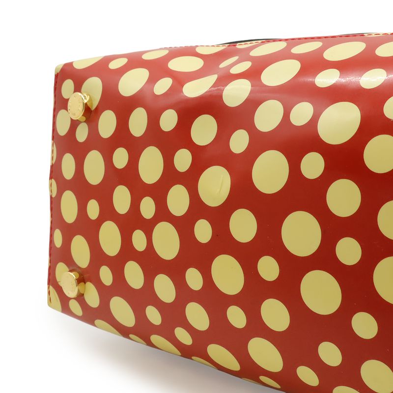 Louis Vuitton Vernis Infinity Dot Lockit MM Yayoi Kusama Tote Nylon Leather