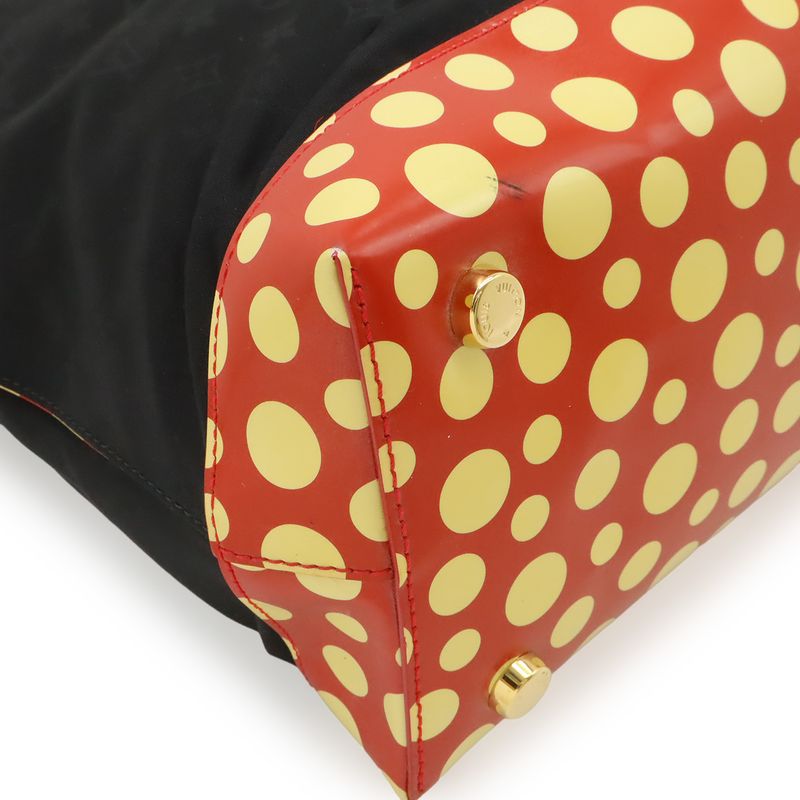 Louis Vuitton Vernis Infinity Dot Lockit MM Yayoi Kusama Tote Nylon Leather