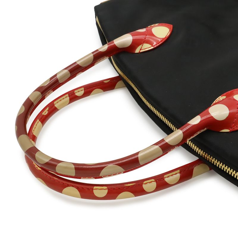 Louis Vuitton Vernis Infinity Dot Lockit MM Yayoi Kusama Tote Nylon Leather
