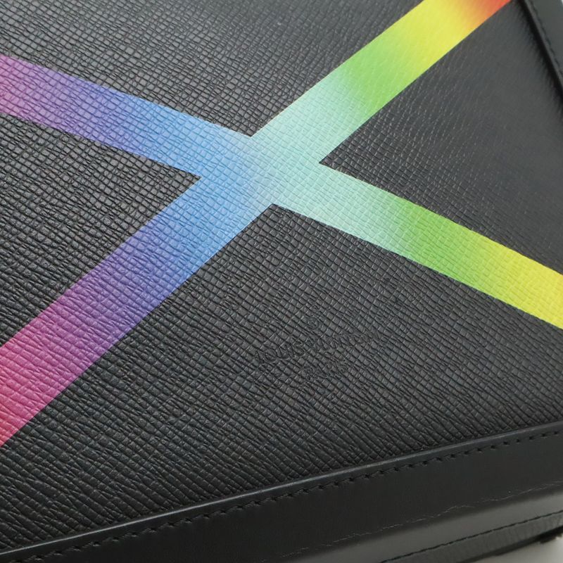 Louis Vuitton Taiga Rainbow Soft Trunk Shoulder Bag 2-Way Pochette Crossbody