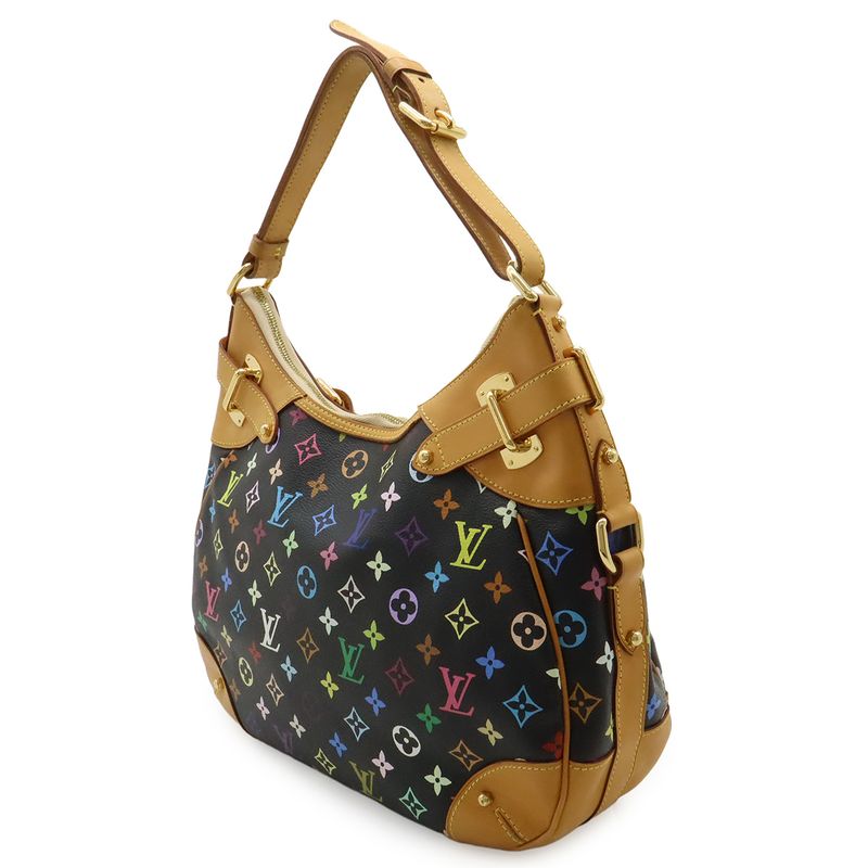 Louis Vuitton Monogram Multicolor Greta Shoulder Bag Semi Noir Black