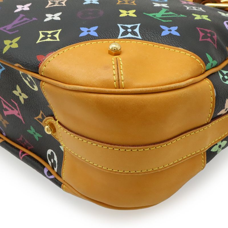 Louis Vuitton Monogram Multicolor Greta Shoulder Bag Semi Noir Black