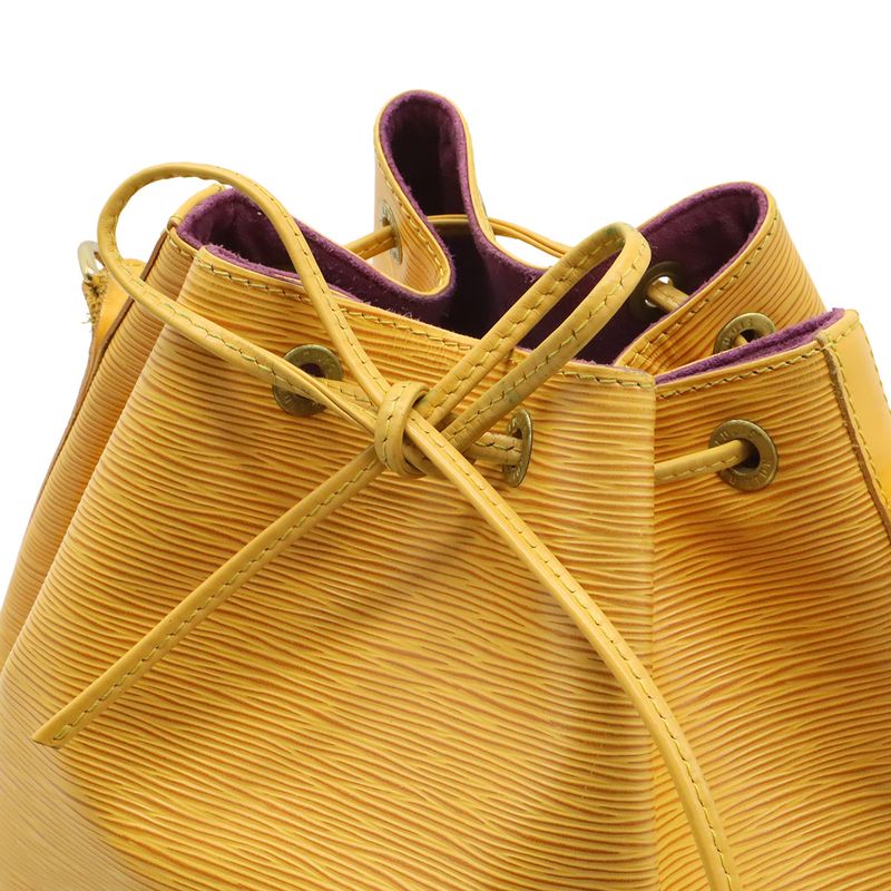 Louis Vuitton Epi Petit Noe Drawstring Shoulder Bag Leather Tassili Yellow
