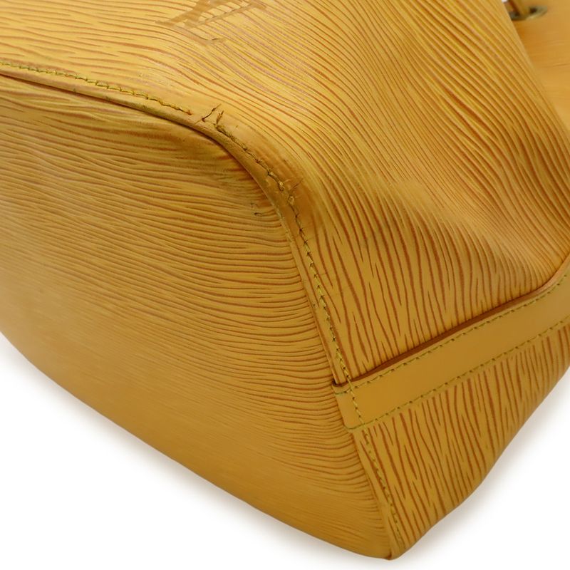 Louis Vuitton Epi Petit Noe Drawstring Shoulder Bag Leather Tassili Yellow