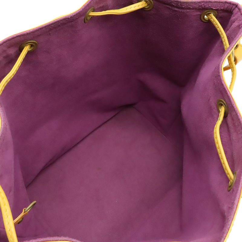 Louis Vuitton Epi Petit Noe Drawstring Shoulder Bag Leather Tassili Yellow