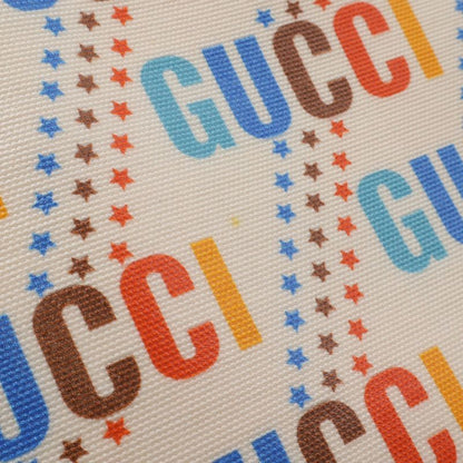 Gucci Children's Tote Star Canvas Leather Ivory Orange Multicolor