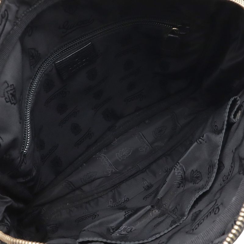 Guccissima Shoulder Bag Crossbody Leather Black Gold
