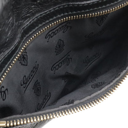 Guccissima Shoulder Bag Crossbody Leather Black Gold