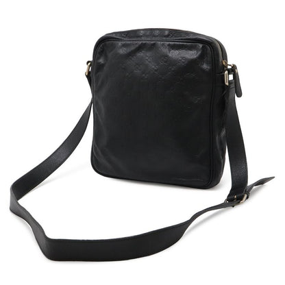 Guccissima Shoulder Bag Crossbody Leather Black Gold