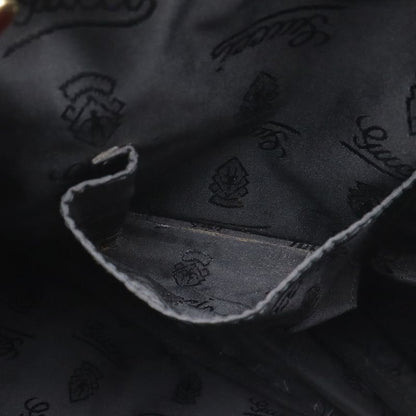 Guccissima Shoulder Bag Crossbody Leather Black Gold