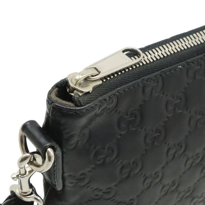 Guccissima Clutch Leather Black Silver