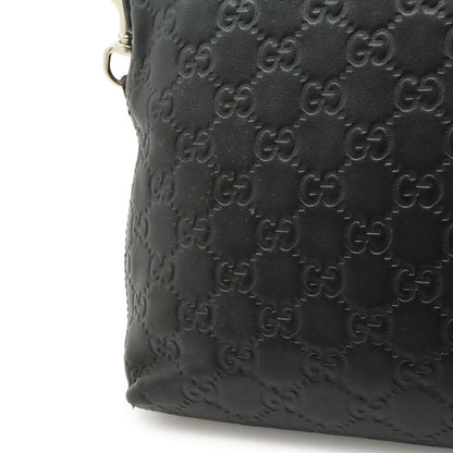 Guccissima Clutch Leather Black Silver