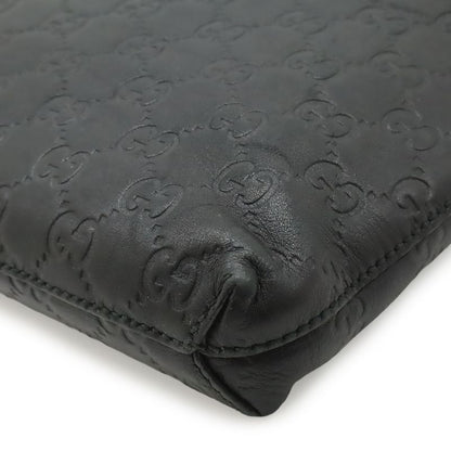 Guccissima Clutch Leather Black Silver